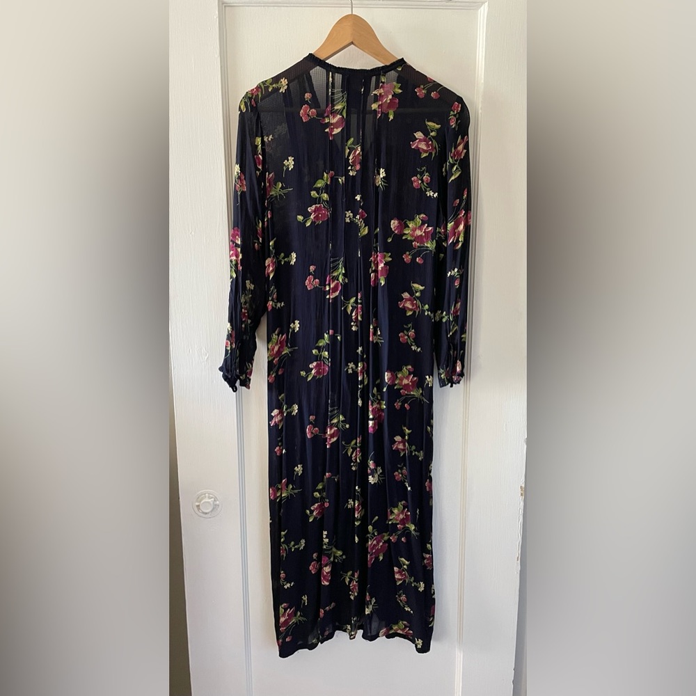 Vintage April Cornell Floral Sheer Midi Dress - Picture 2 of 16